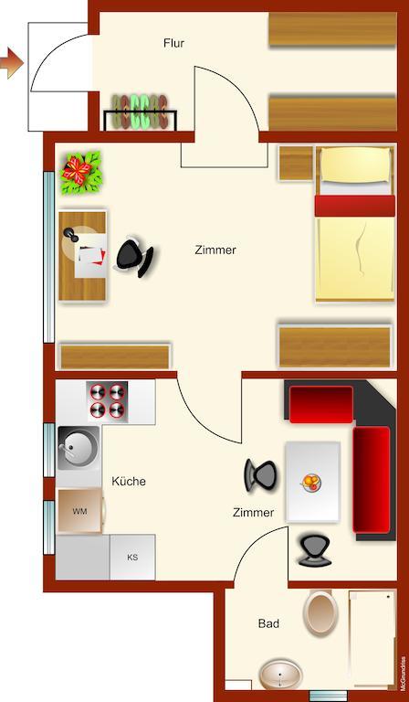 Ferienwohnanlage Bruckner Appartement Rostock Kamer foto