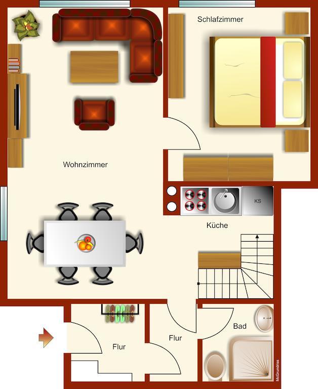 Ferienwohnanlage Bruckner Appartement Rostock Kamer foto
